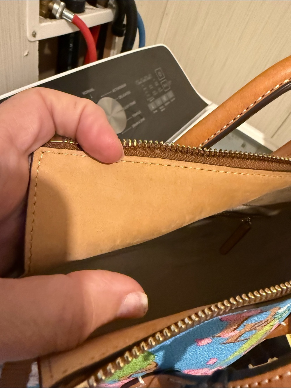 Dooney & Bourke Blue hydrangea Satchel small shopper - Picture 9 of 12